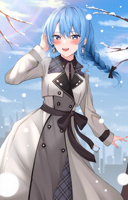 雪の日すいちゃん新衣装#ほしまちぎゃらりー 