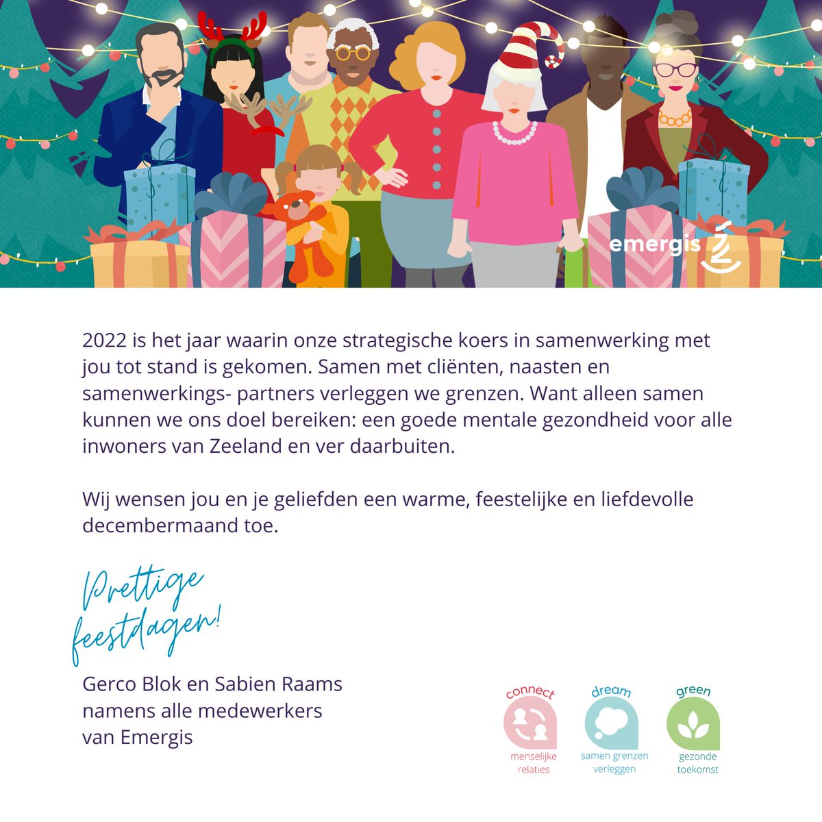 Namens alle medewerkers van Emergis wensen wij jou en je geliefden fijne feestdagen toe. Benieuwd naar onze strategische koers? Ontdek 'm hier: shorturl.at/gjkG9
#werkenmetplezier #positievegezonheid #emergis