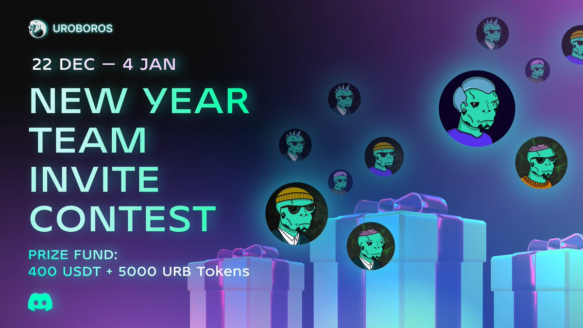 uroborosdefi's tweet photo. 1/2 Team Invite Contest starts 👥
Win 400 USDT + 5000 URB 🤑
You have 24 hours to apply: https://t.co/LNwknIJGIs

🐍 Rules: https://t.co/omTST2Y3Yi https://t.co/vZf6QhJx0a