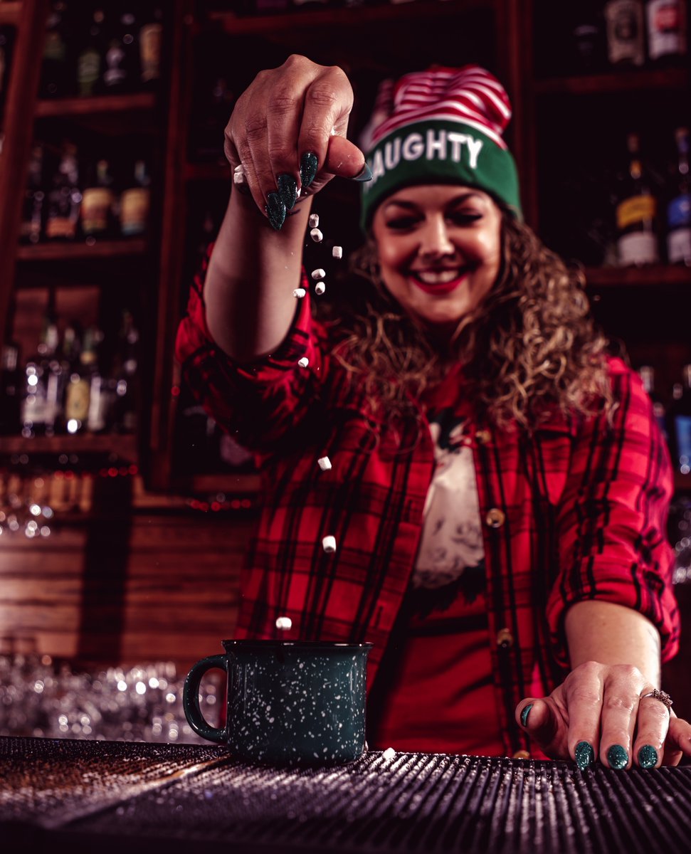 Which list are you on? Naughty or Nice?

CHRISTMAS TOWN COCOA: jamaican rum • hazelnut &amp; mint liqueurs • ghirardelli hot cocoa • oat milk • marshmallows