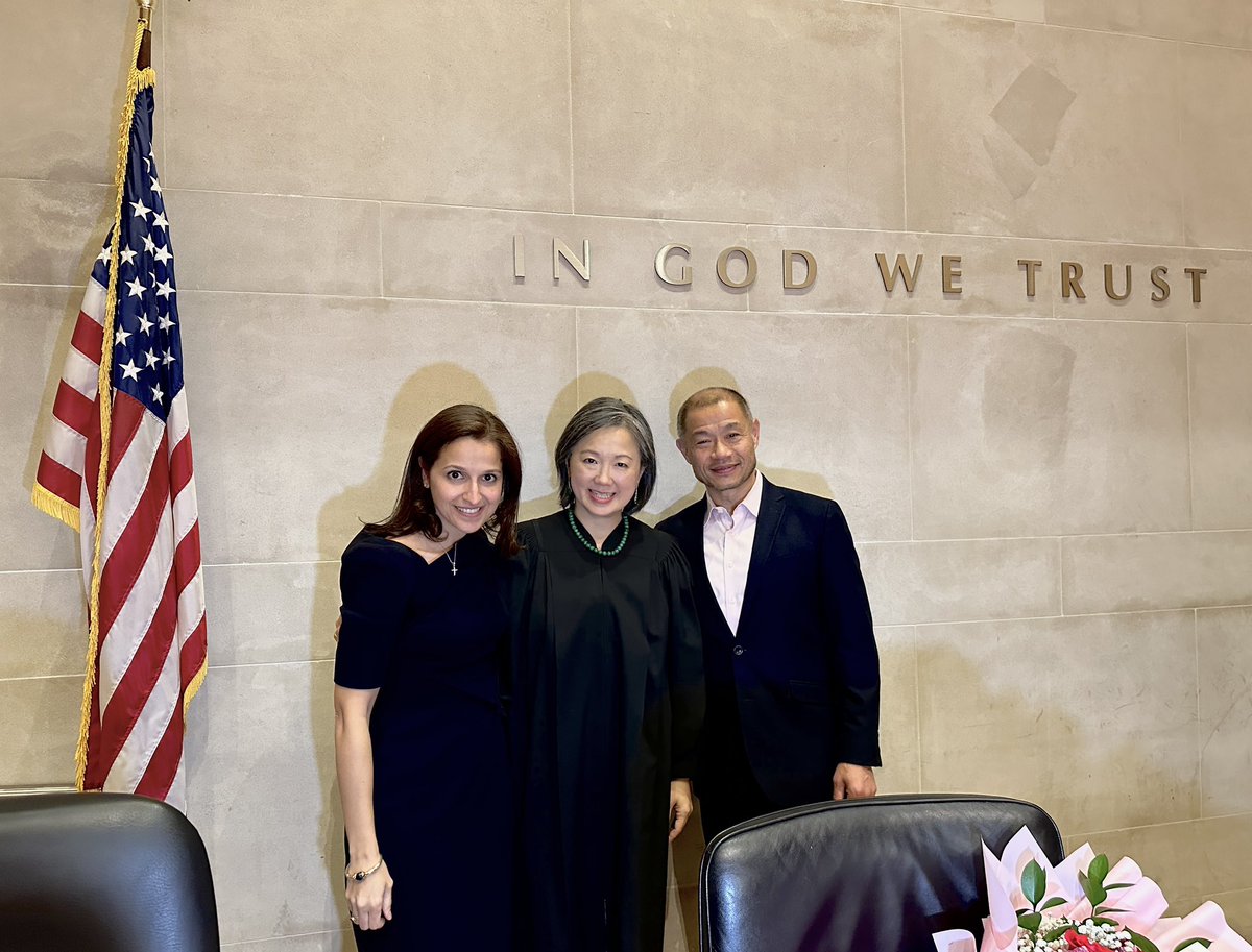 I am so proud to have witnessed the swearing-in of the 1st woman of Asian-American descent who will impart justice at the courts in Queens County. I am even more proud to call the Honarble Karen Lin, <a href="/Grace4NY/">Grace Meng</a> &amp; <a href="/LiuNewYork/">John C. Liu</a> friends. #Excelsior