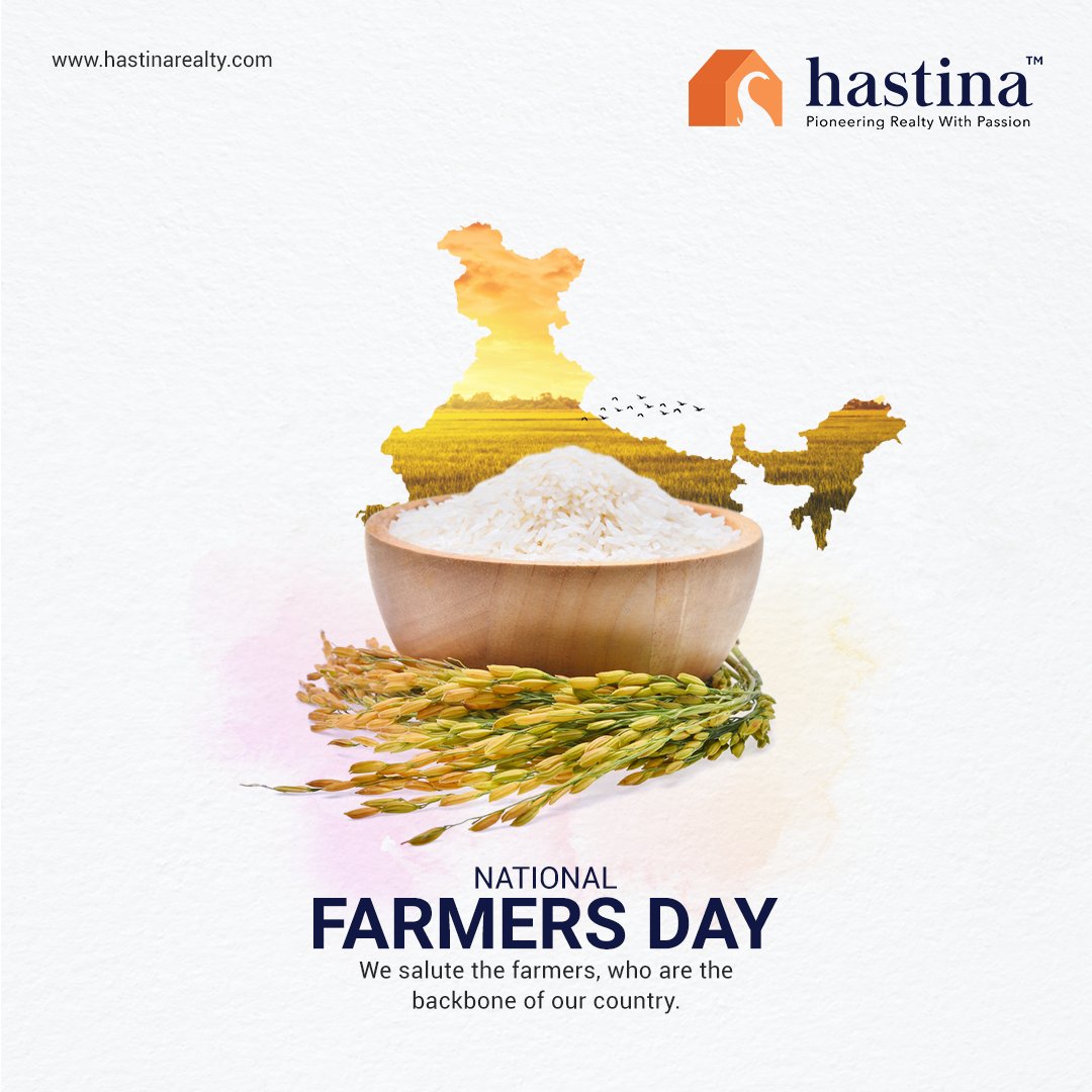 HastinaRealty's tweet photo. Farmers are the backbone of our country. We salute them for their hard work and dedication. 

#Hastina #HastinaRealty #nationalfarmersday2022 #nationalfarmersday🌾🌽 #farmersdays #kisandiwas #indianagriculture #agriculture https://t.co/Y8TJFl5wr5
