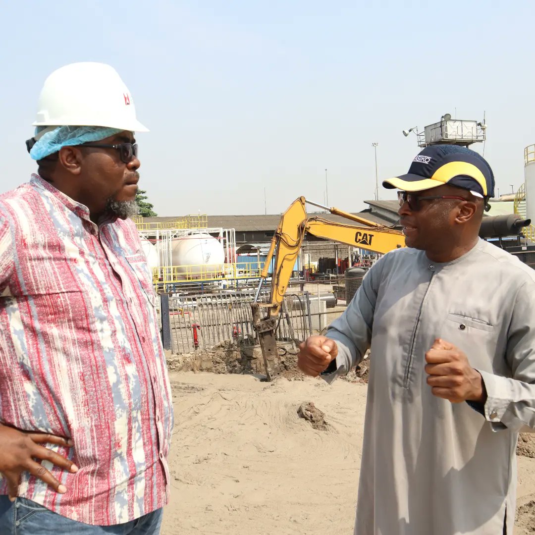 Asikoenergyltd's tweet photo. We were thrilled to have the team from Stanbic IBTC and InfraCredit visit our #Propane and #LNG project site yesterday.

We wanted them to get a full experience of the project site, so we wore our boots and braved the mud to show them around. https://t.co/yGHGzkGhml