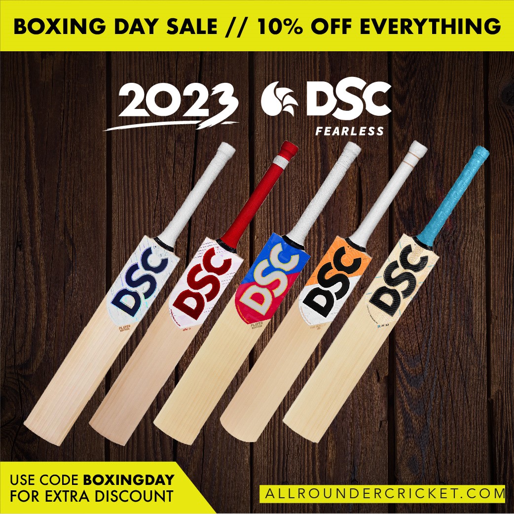 AllRounderCrick's tweet photo. The 2023 range of DSC bats is looking fierce!

Take a look and get an extra 10% off with code: BOXINGDAY

https://t.co/cRh8KfiuWk

#dscfearless https://t.co/EVswFbtmFU