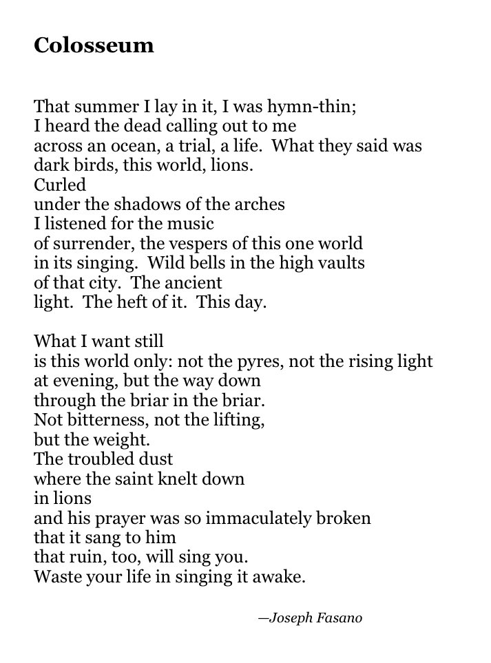 Joseph_Fasano_'s tweet photo. I hope this poem can help even one person going through the lion-claws of life. https://t.co/c7bzBBuBkc