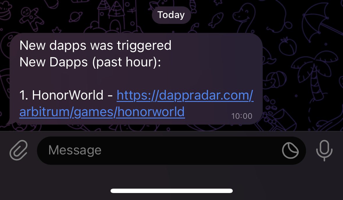 dziuls's tweet photo. most awaited message @DappRadar https://t.co/UQ37cm7nJG