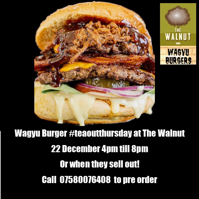 Get your pre orders in for tonights feast!  #WagyuBurgersandStreetFood second to last visit this year (last is Fri 30th).
Lovely Jubbly
.
#stowmarket #streetfood #walktothewalnut