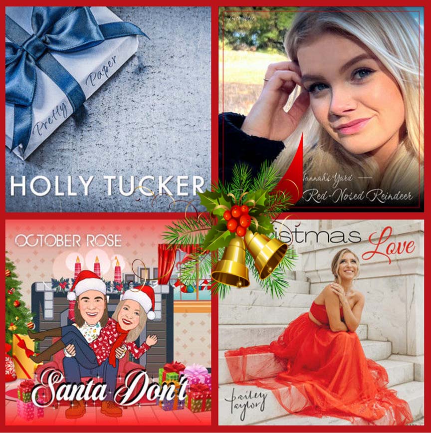 RadioNewWheels's tweet photo. Now in : You're the Star :
@hollytmusic Holly Tucker - Pretty Paper
@HannahsYardHQ Hannah's Yard - Rudolph the Red Nosed Reindeer
@octoberrosectry October Rose - Santa Don't
#BaileyTaylor Bailey Taylor - Christmas Love
#countrymusic #christmas
#Countrysong #countrypop https://t.co/w9ubnGDZ51