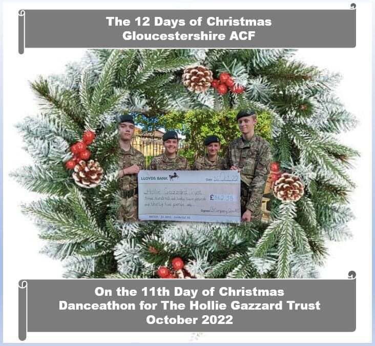 GlosACF's tweet photo. The 12 Days of Christmas from Gloucestershire ACF.
Day 11 ๐
#12DaysOfChristmas #Christmas #fundraiser #acf #armycadetsuk #2022recap #2022reflection #GLOUCESTERSHIRE https://t.co/AdqNIrJid7