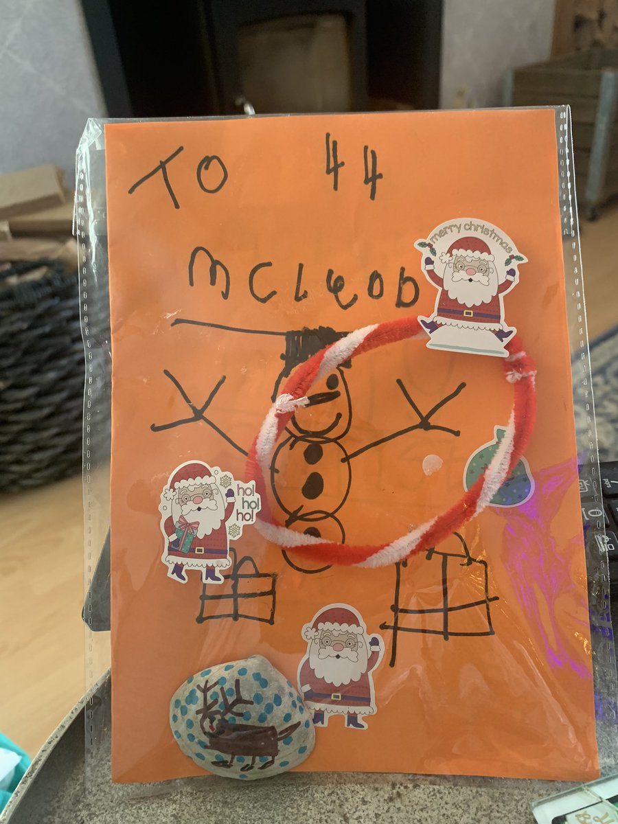 When your boy comes home from training with a gift that he’s been given from a young fan.    
Super cute and appreciated.  🥰x