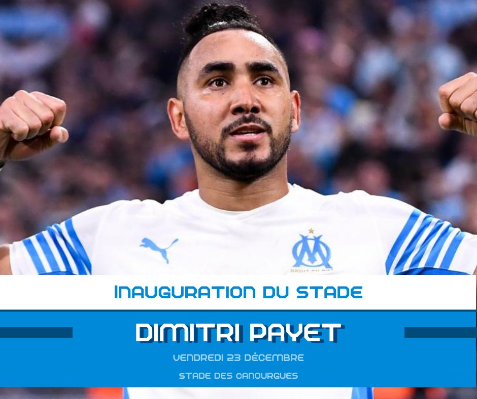 Salon-de-Provence (@salonprovence) on Twitter photo 💥Vendredi 23 décembre, #salondeprovence vous attend nombreux pour inaugurer le stade #DimitriPayet
L'international français et joueur phare de l'<a href="/OM_Officiel/">Olympique de Marseille</a> sera présent à partir de 15h au stade des Canourgues, qui prendra son nom.
Une 1ère en France ! 💥Vendredi 23 décembre, #salondeprovence vous attend nombreux pour inaugurer le stade #DimitriPayet
L'international français et joueur phare de l'<a href="/OM_Officiel/">Olympique de Marseille</a> sera présent à partir de 15h au stade des Canourgues, qui prendra son nom.
Une 1ère en France !