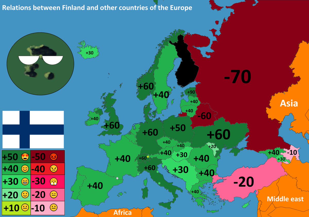 valaneymapper's tweet photo. Relation between Finland and the other countries of Europe ๐ซ๐ฎ
#map #maps #map_of_europe #mapping #mapper #maps2022 #geography #geographer #europeanmaps #europe #finland #finland๐ซ๐ฎ #relationships #cartography #cartografia #geografia #worldmap #world #mapmaker #mapchart https://t.co/vElgUqc9XD