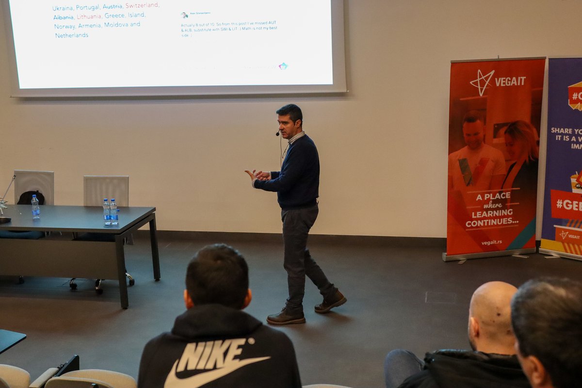 staleksit's tweet photo. “It is hard to be a prophet in own land”. I’ve heard this numerous times. I had the opportunity and pleasure to be presenter at #Geekstone meetup in Novi Sad and to present why developers need to have side project(s). The room was packed and got a lot of questions at the end :) https://t.co/cY3bqwQJbM