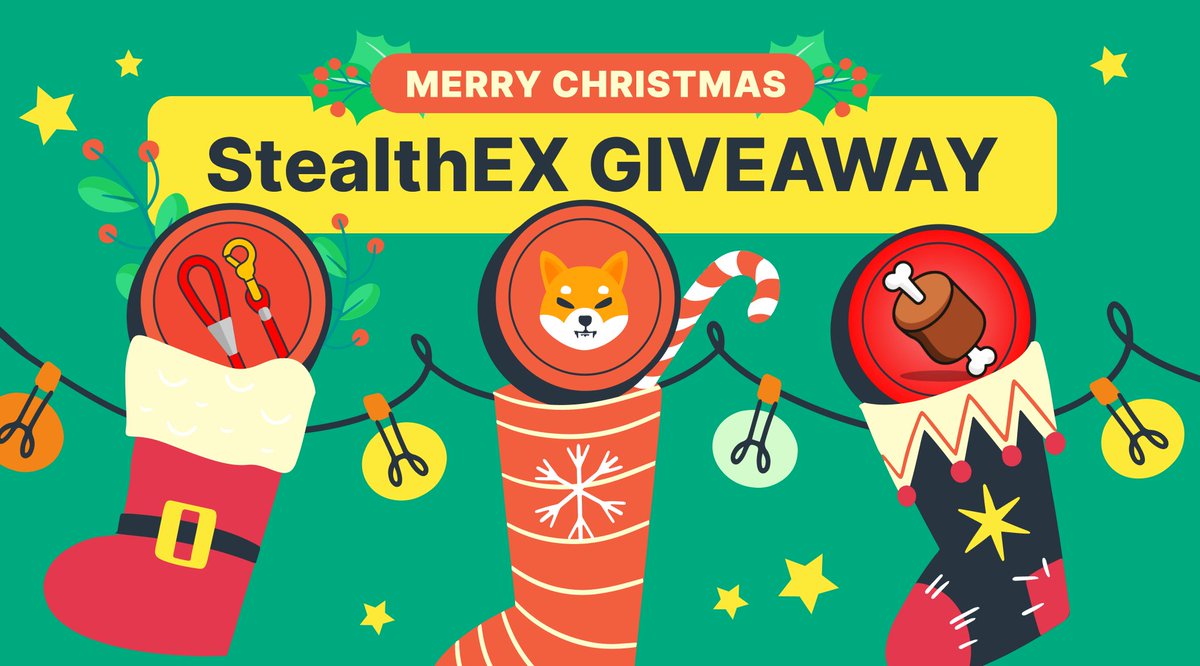 StealthEX_io's tweet image. It feels like #Christmas Giveaway 🎄

Rules:
- Follow @StealthEX_io + @Shibtoken
- Tag 3 friends 🎅
- Like and quote this post with wishes to #SHIB 🎁

3 winners will share $300 of any #ShibaSwap coin $SHIB/ $BONE/ $LEASH

Results Dec. 27 🕰
Wish you luck and Merry Christmas! 💛