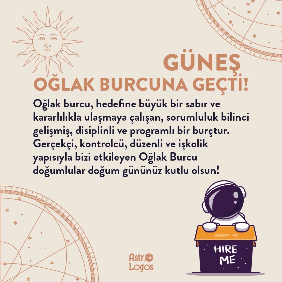 astrologostr's tweet photo. Güneş Oğlak Burcuna Geçti! ☀️
#sun #güneş #gunes #oğlak #capricorn #sign #oğlakburcu #capricornsign #astroloji #astrology #astrologos #astrologia #astrologyposts https://t.co/pvn1H7yKfw