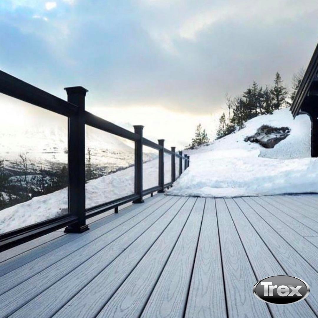 Clearing off snow from your deck will reduce fading & damage from snow and ice buildup. If you don't have a snowblower to prevent damage to your wood deck, make sure to shovel snow along the planks not against them because you risk scarring the wood. #njwinter #deckmaintenance