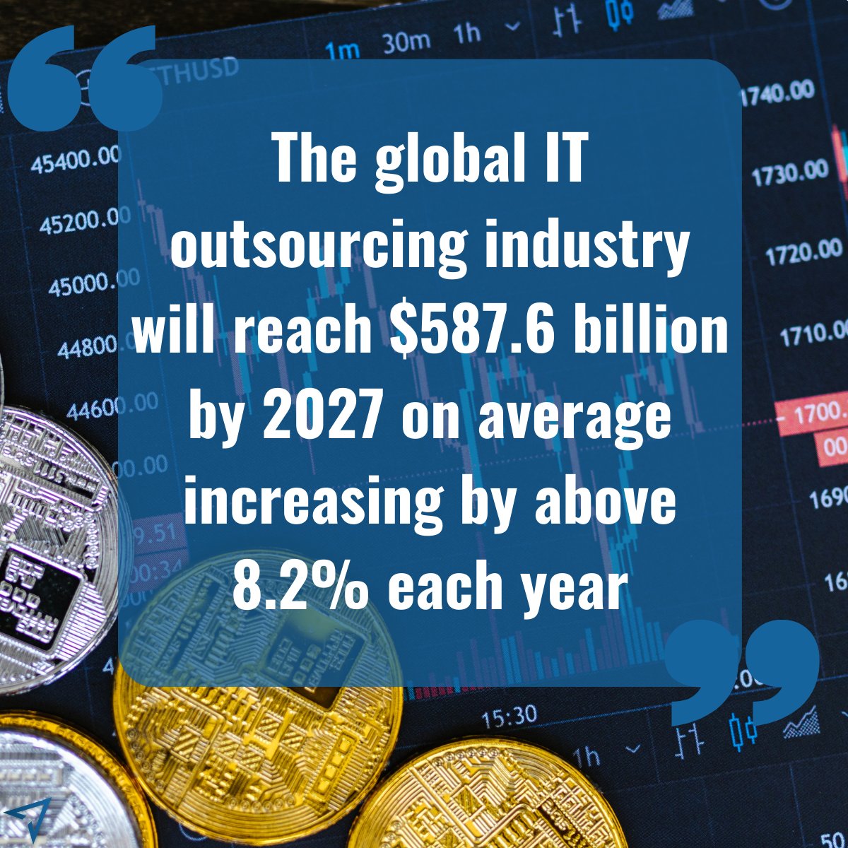 PointerSoftware's tweet image. Global IT outsourcing industry is increasing 8.2% annually to a total of $587 billion by 2027...
Where will your dev team be?
#softwaredevelopment #software #outsourcing