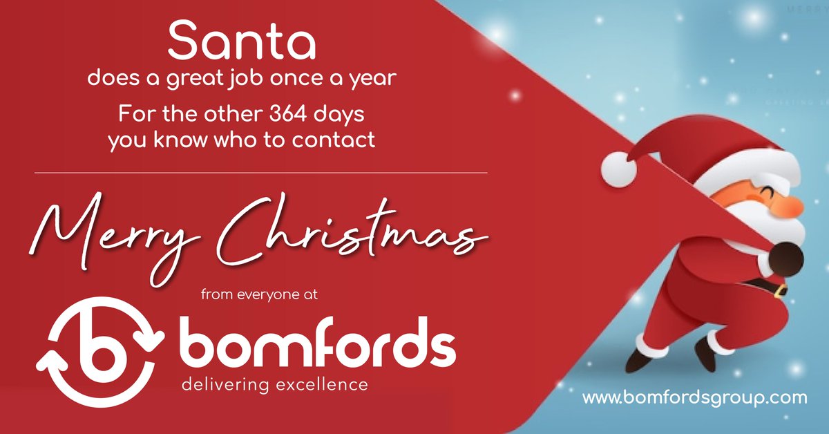 BomfordsGroup's tweet photo. 🎄Wishing you a Merry Christmas and a Happy New Year and thanks for all your support throughout the year.

 🚛📦From everyone at Bomfords Group

#logistics #warehousing #pallet #homedelivery #groupage #fullloads #teambomfords #loads #fulfilment #transportation #teambomfords https://t.co/kaS4VFOkcB