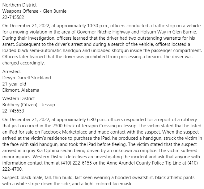 Anne Arundel County Police Department on Twitter