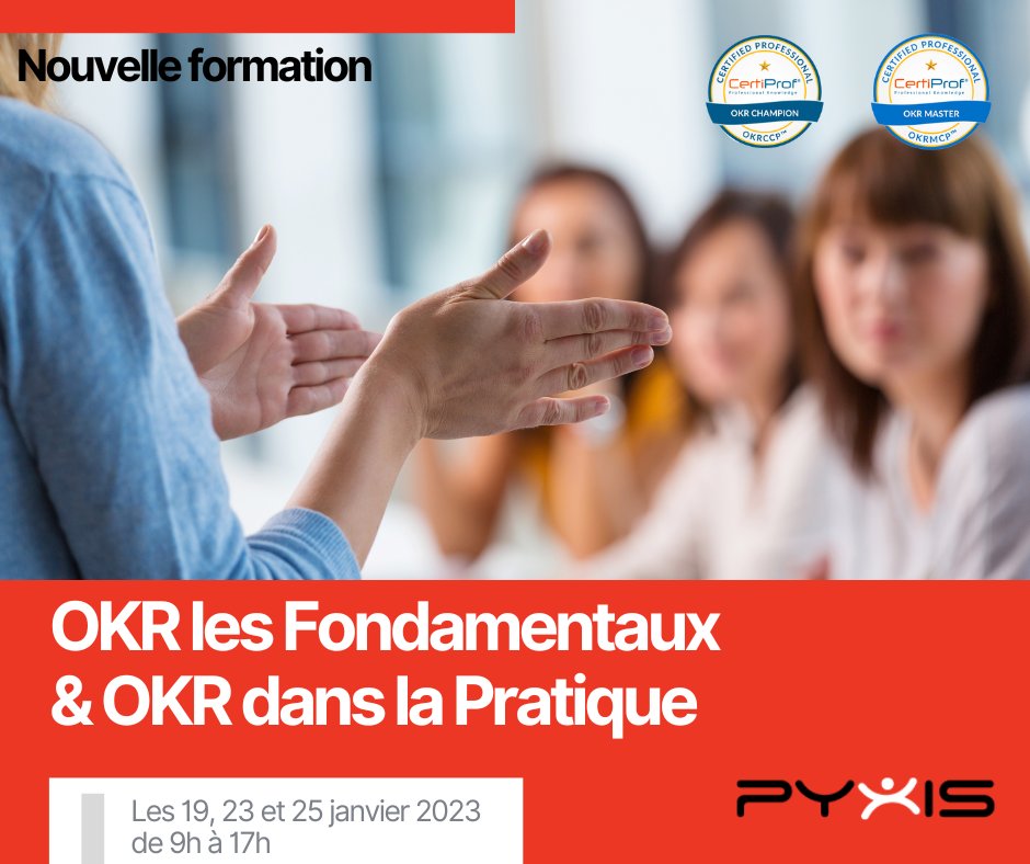 Vous y apprendrez à rédiger des Objective-Key Results, mesurez les progrès de votre entreprise et à définir la notation et la mesure des OKR.

🗓️ Formation en français les 19, 23 et 25 janvier, de 9h à 17h
👉Inscrivez-vous dès maintenant : bit.ly/3EuwYTN