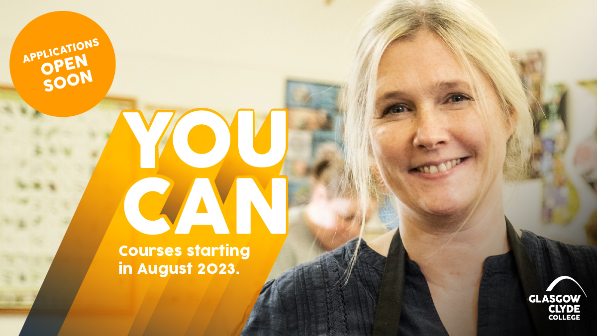 Save the date! Applications for courses starting in August 2023 will open on Monday 16 January 🗓️ #YouCan