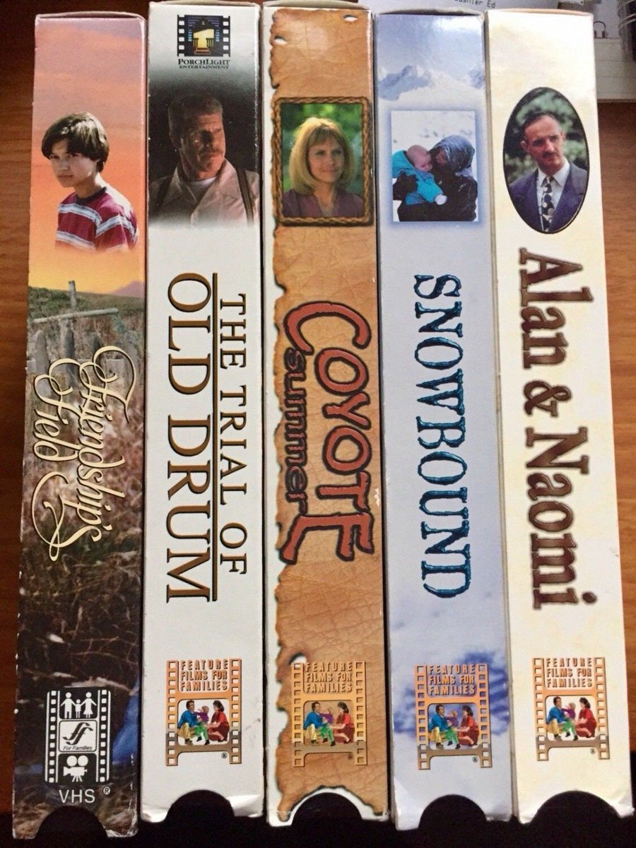 mymomsbooks's tweet photo. Excited to share the latest addition to my #etsy shop: Feature Films for Families VHS Movies Lot of 5 Christian Alan Naomi Coyote Drum https://t.co/jchYEFfy3L #movie #vhs #christian #lot #bundle #children #mymomsbooks https://t.co/ZVKTtJOhEA