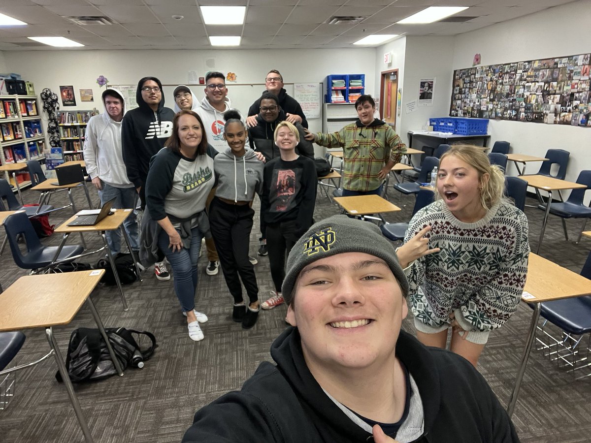 brigetteburge's tweet photo. I seriously love these kids like they are my own. We were going to watch Macbeth today, but they just wanted to play games. We played charades and four corners and built our classroom community. #lovethemlikemyown #bashabuilt https://t.co/c7Bjnu3OJm