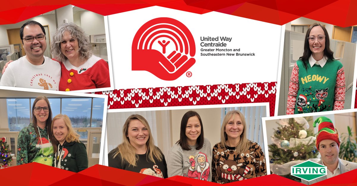 J.D. Irving, Limited in the Greater Moncton area has been supporting the United Way for over 20 years. On the 11th day of giving, Dieppe head office employees raised $1,178 in a Festive Sweater casual day. #12DaysofGiving