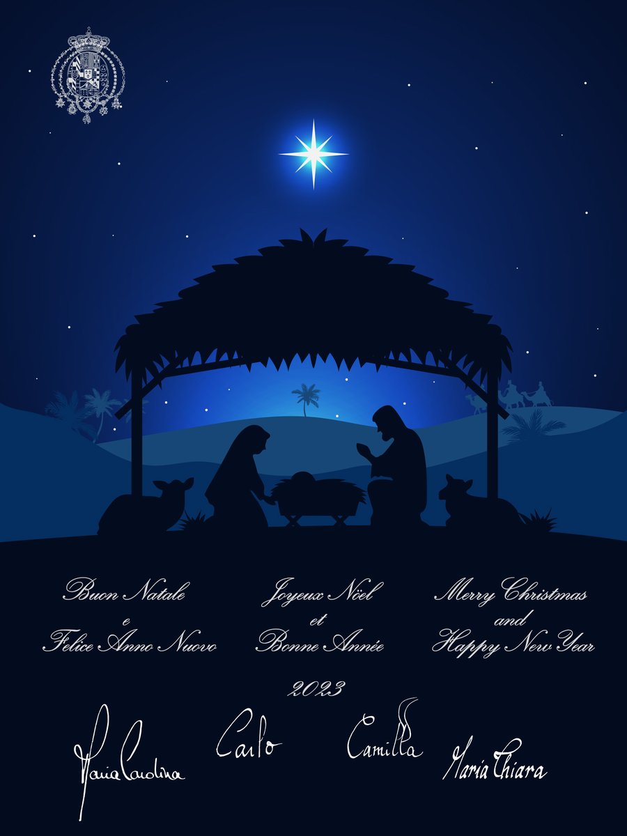 La Real Casa ha il piacere di condividere con voi gli auguri di Natale da parte della Famiglia Reale 🎄