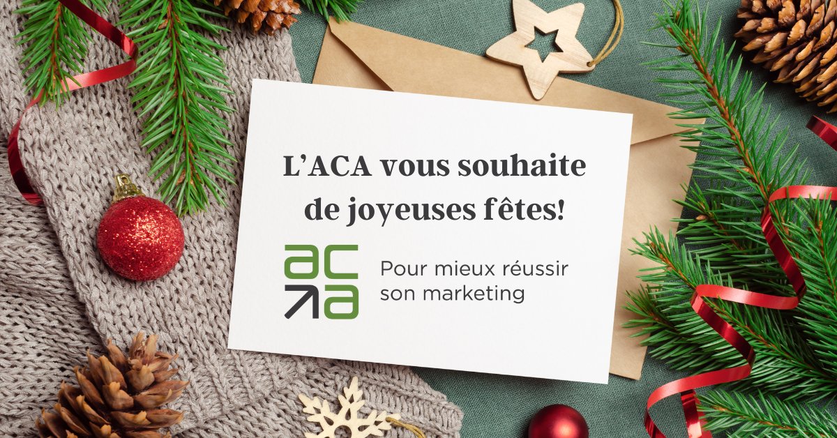 L’ACA vous souhaite de joyeuses fêtes!