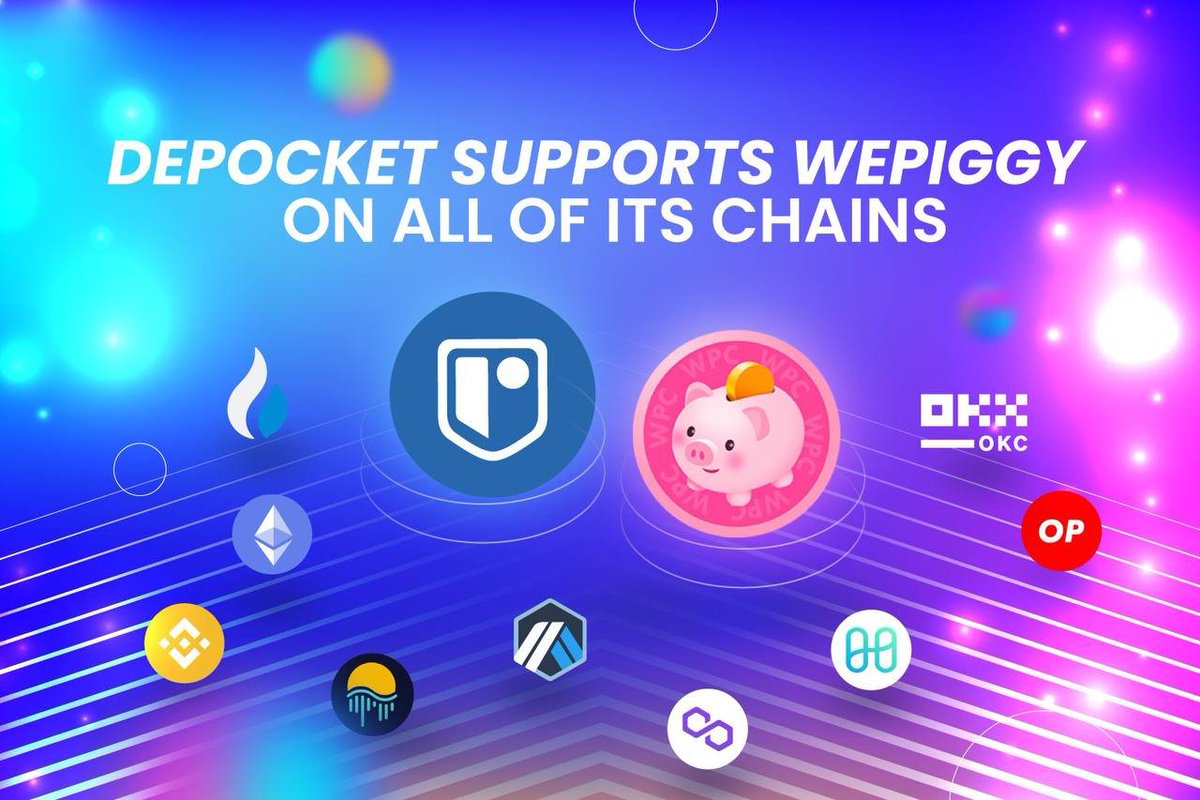 wepiggydotcom's tweet photo. Thrilled to announce that WePiggy is now listed on
@DePocketFinance, thx for the support๐ฅ
#Wepiggy data on various chains below is now able to be tracked on #DePocket ๐
#ETHEREUM #ARBITRUM #OPTIMISM #HARMONY
Check out: ๐https://t.co/9pXTxBGw3G https://t.co/VWLy8v8pP5