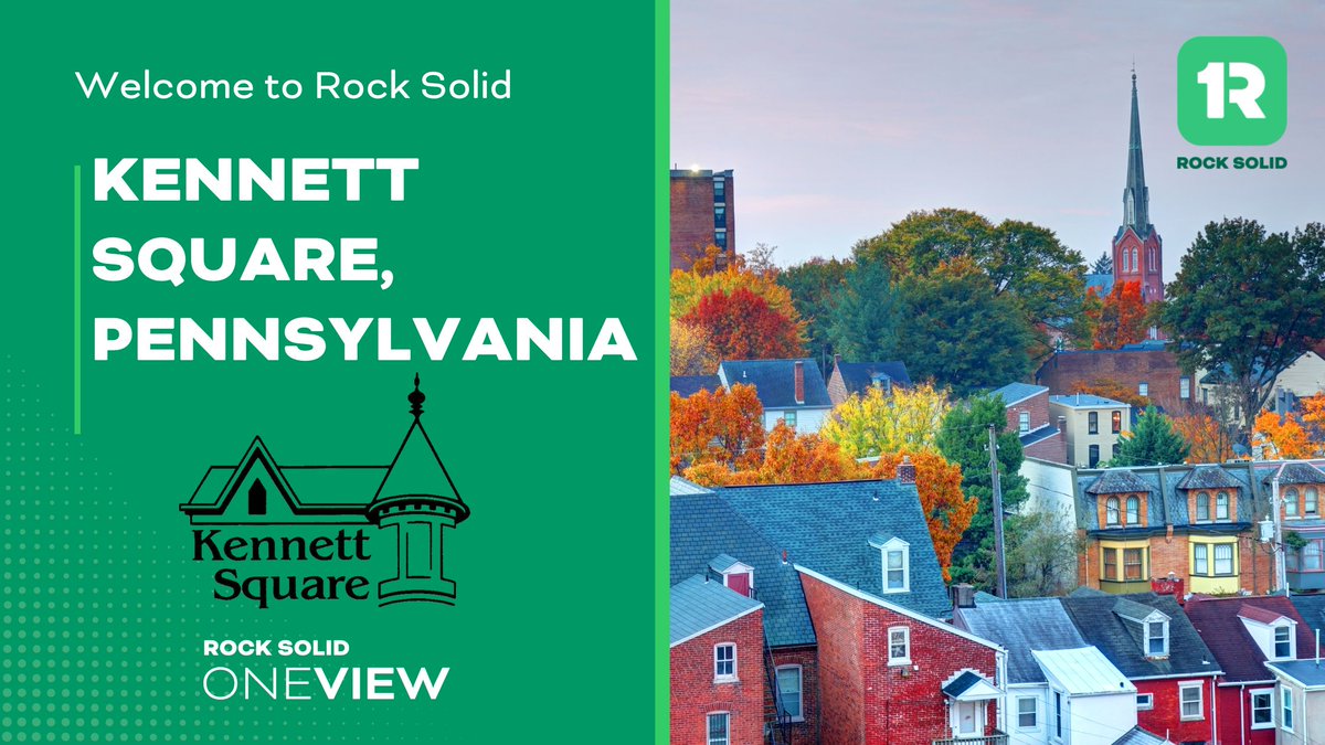 Welcome to Rock Solid, Kennett Square, PA! The Borough of Kennett Square has chosen OneView CRM to increase citizen engagement and facilitate informed decision making. #welcome #govtech