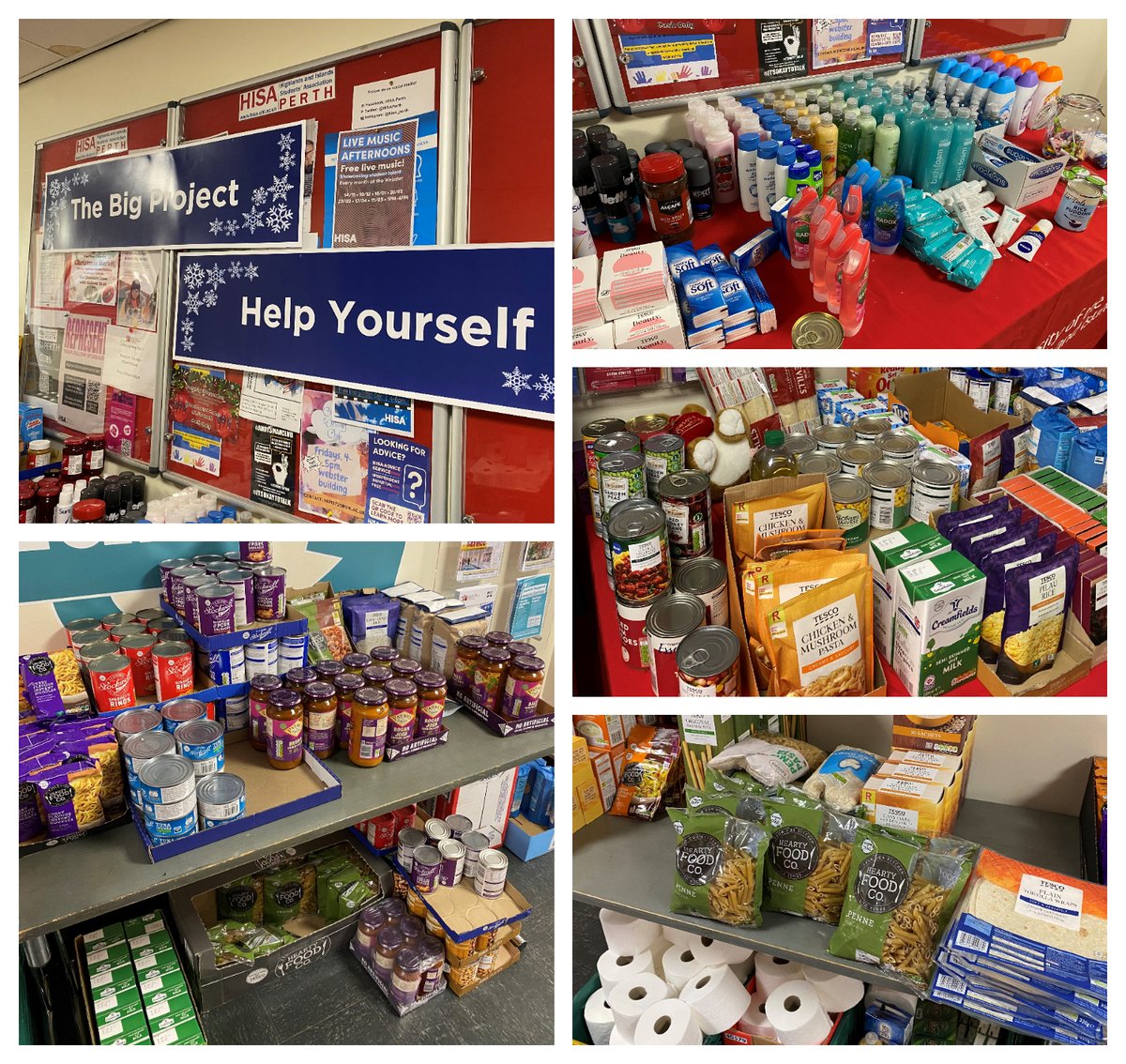 STUDENTS | We are still here for you over the winter break and have a range of food, toiletries, and clothes for you to help yourself to in the @ASWPerthCollege 

We also have a warm space at the ASW for students. Find out more  ➡ bit.ly/3jdrF2G
