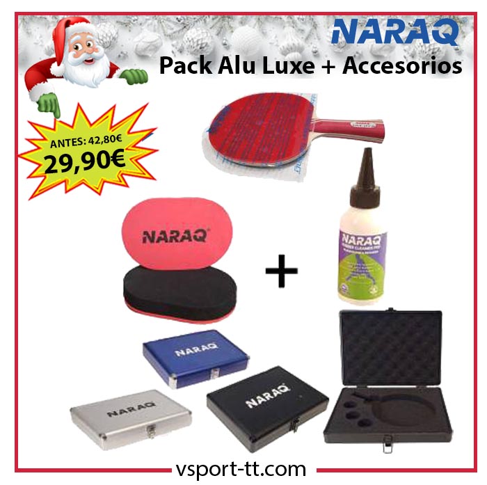 🎄PACK NARAQ LUXE🎁que incorpora Estuche de Aluminio + Limpiador de gomas, esponja y film protector de gomas. 
😍 El regalo con "Todo lo imprescindible para tener tu raqueta perfecta para la competición". 
⏱29,90€ Oferta hasta AGOTAR EXISTENCIAS.
🛒👉 n9.cl/202ex 👈