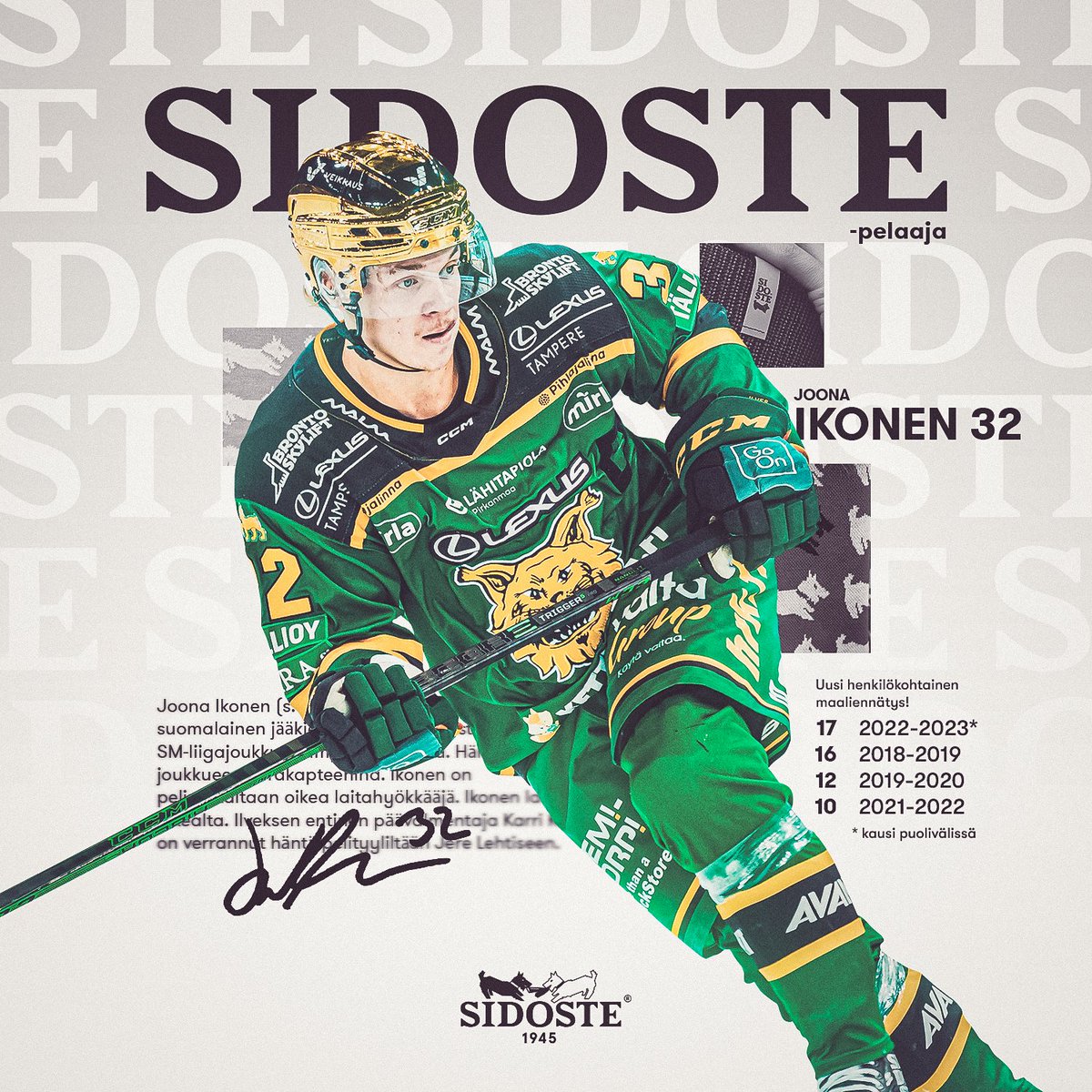 ilveshockey's tweet photo. Kausi vasta puolivälissä, mutta oma henkilökohtainen maaliennätys on jo mennyt uusiksi! 🔥
Kuinka monta maalia Iksalla on kasassa kauden päätteeksi?
🧦 @sidoste | https://t.co/hJCuaANe6A
#Ilves #Liiga #Sidoste https://t.co/Q1x7pyoQTn