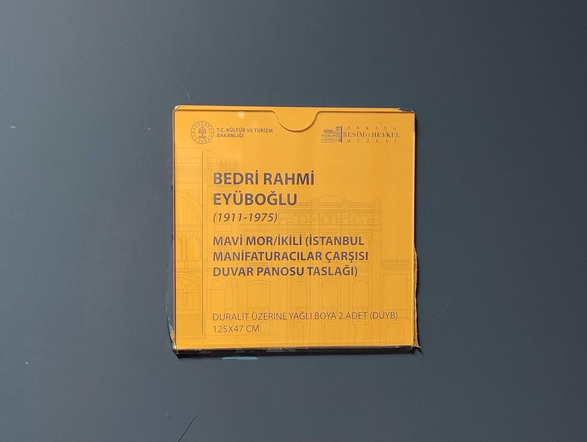 imcsanat_msgsu's tweet photo. İstanbul Manifaturacılar Çarşısı 1. blokta bulunan, koruma çalışmalarına başladığımız “Soyut Kompozisyon” isimli mozaik panonun taslak resimleri Ankara Resim ve Heykel Müzesi’nde sergilenmektedir. 

#bedrirahmieyüboğlu 
#sanateserlerikorumaaltında 
#imcsanateserleri 
#msgsukvko https://t.co/QQR1lFoXeC