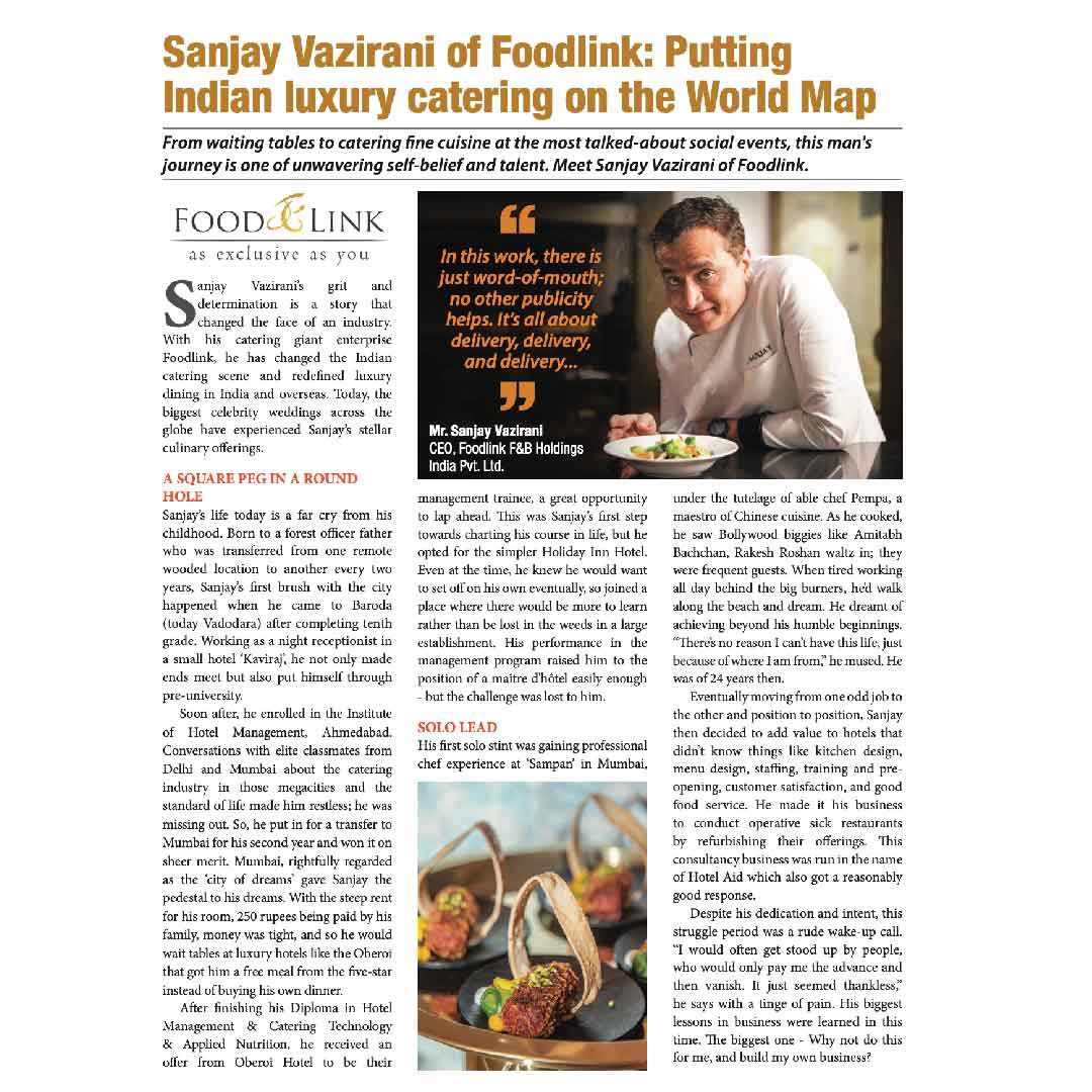 Sanjayvazirani9's tweet photo. #Featured in @ForbesIndia 
The journey of entrepreneurs is full of ups &amp; downs. Behind this journey are thousands of Foodlinkers who give their all, clients who trust us with their most important moments + friends &amp; family who stand by. https://t.co/q2dzOTJtKe