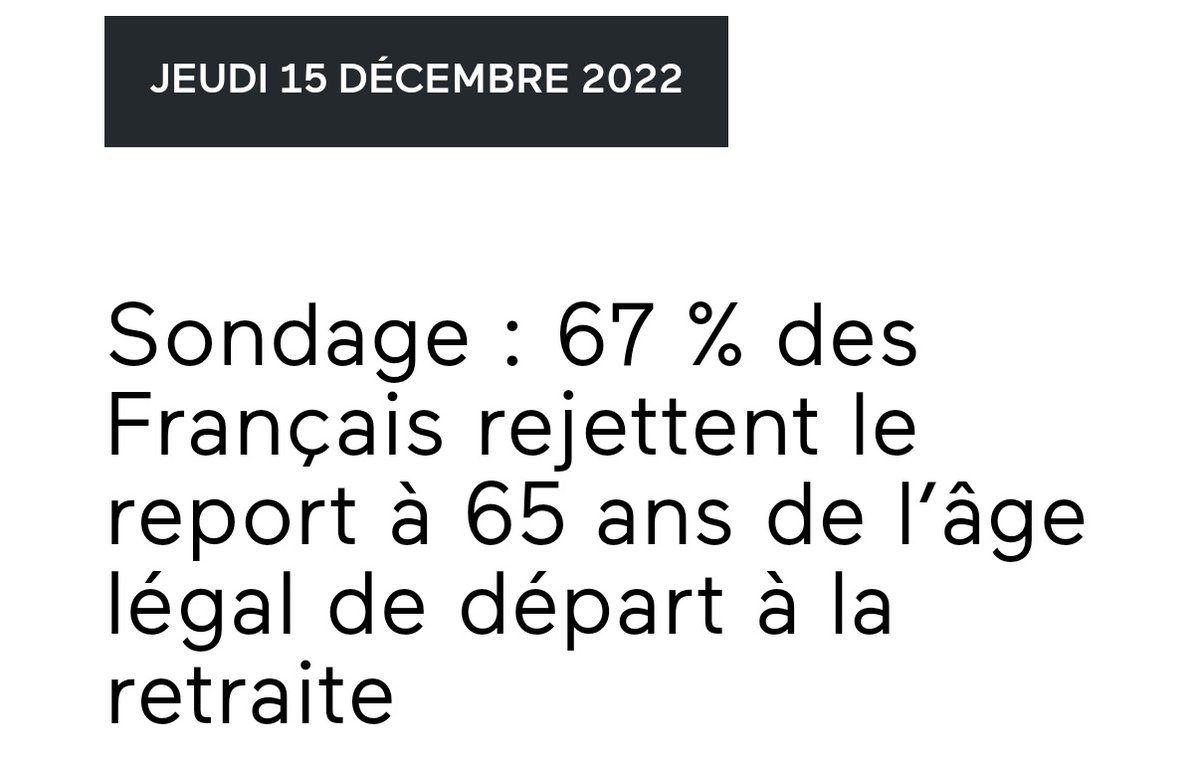 Entendre la demande légitime des français 🙃