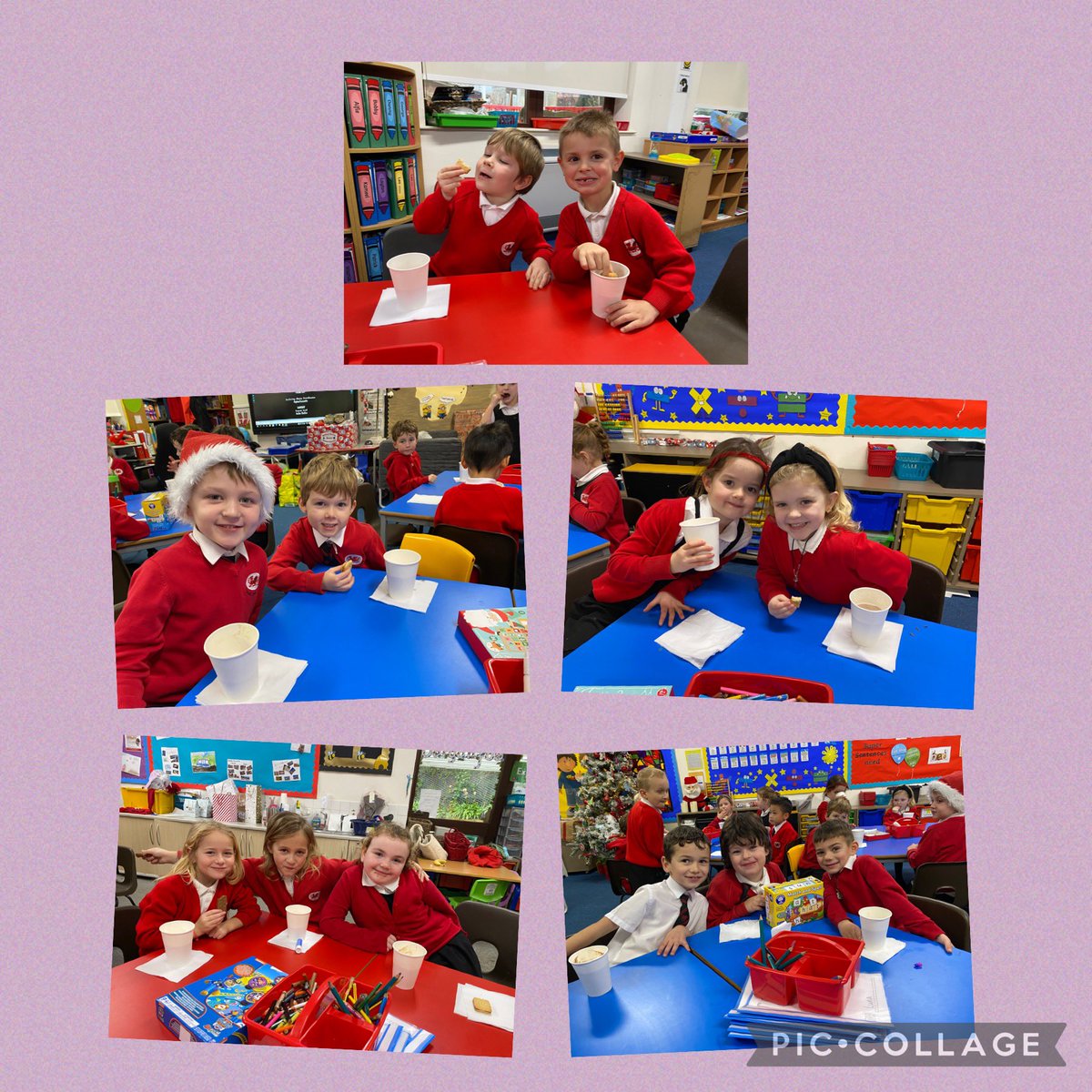 SanSior's tweet photo. Siocled poeth a bisgedi i orffen y tymor 🎄☕️

Hot chocolate with cream and marshmallows and biscuits… a perfect end to our term before Christmas 🎄 🎅🏻 https://t.co/8YWWGL5oSI