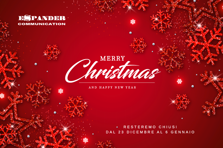 EspanderIT's tweet photo. Merry Christmas and Happy New Year
🎄
Resteremo chiusi
dal 23 dicembre al 6 gennaio https://t.co/gezpVKLaGB