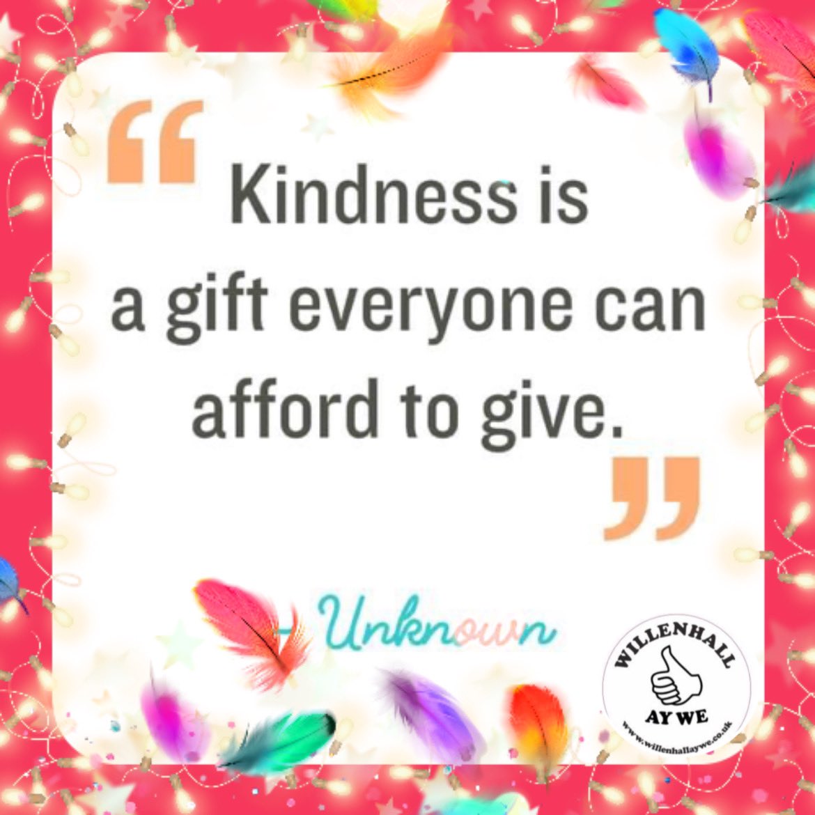 WillenhallAyWe's tweet photo. Wishing all our followers a peaceful #Christmas
๐๐๐
#reachouttosomeone
#bekind
#bekindtoeverykind https://t.co/1IGDQhnlsG
