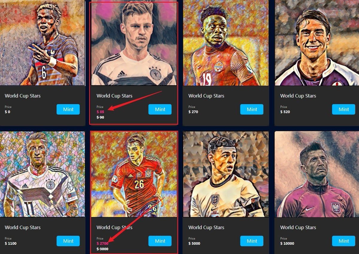 To celebrate the start of the Qatar World Cup 2022 , all new users who register now will get $10 for free. Sign up to get it.Activity in progress 
Official website: fifanftclub.com
Customer service link: t.me/footballstarCu…
Telegram group: t.me/+9h4OcFs0x7VjY…