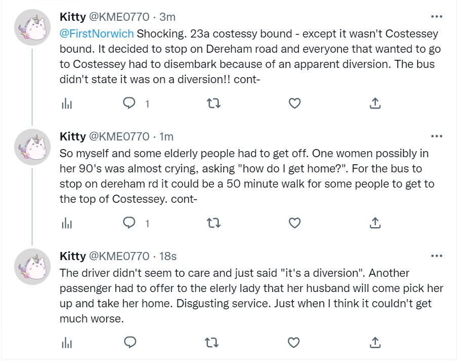 KME0770's tweet photo. I just can't believe this is allowed to continue.
Every. single. day. there is an issue with this company...
#Norwich #Norfolk #LastBus https://t.co/O2Sb7F2K0c