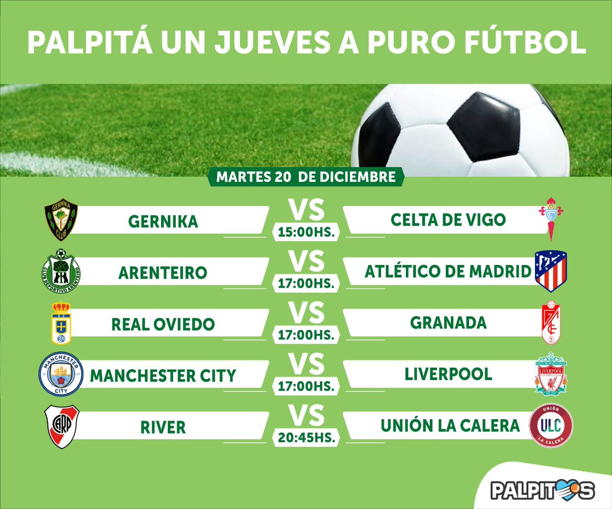 pasiondeptuc's tweet photo. ⚽ ¡Viví un día a puro fútbol! Hoy se juegan grandes partidos en #CopaDelRey 🇪🇸 y #EFLCup 🏴󠁧󠁢󠁥󠁮󠁧󠁿 Además, se presenta River en San Luis. ¿Ya armaste tu combinada en @PalpitosOK 💚? ➡️ https://t.co/ZJxEbADKim  ¡Pedí saldo virtual a nuestro #CallCenter! 📲 3815861203 https://t.co/rlRactMpx0