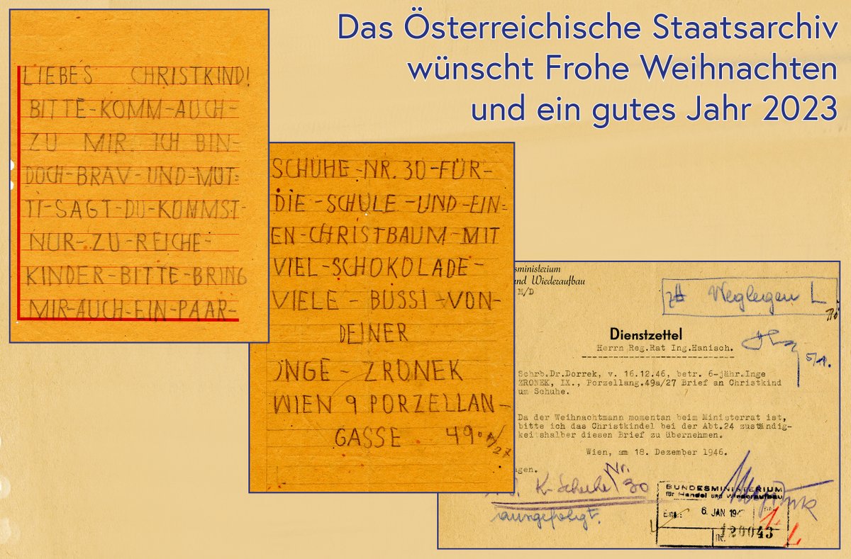 Staatsarchiv's tweet photo. Das Österreichische Staatsarchiv wünscht Frohe Weihnachten und einen guten Start ins neue Jahr! https://t.co/UwLLS60aGp