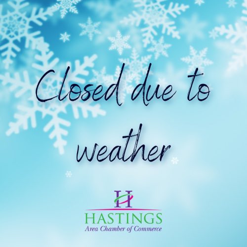 The Chamber offices will be closed today, December 22, due to extremely low temperatures and windchill. 

Our offices will reopen on Tuesday, December 27.