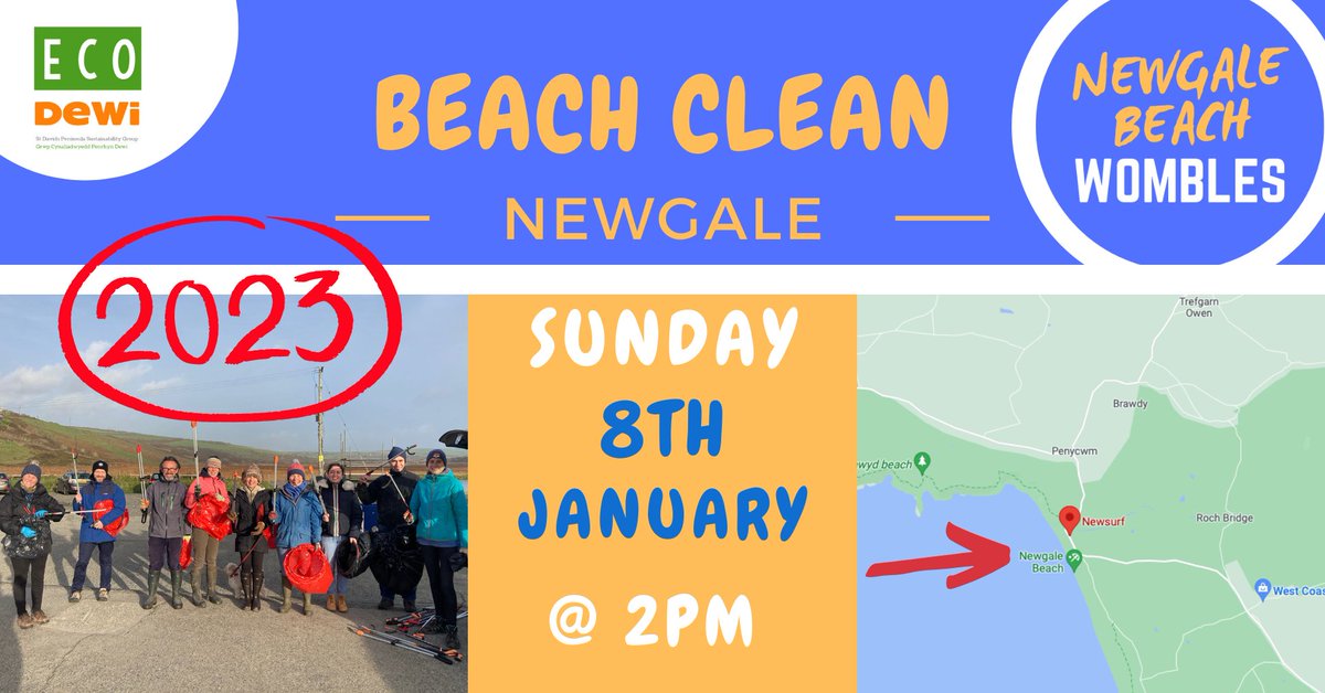 Planning ahead for the New Year!  Beach clean at Newgale on Sunday 8 January at 2pm.  More info at: fb.me/e/2gNQI27ai #beachcleans #pembrokeshire #newgale #stdavidspeninsula #plasticfreecommunity #keepwalestiday #surfersagainstsewage