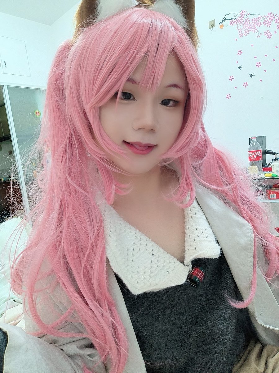 Crysthia on Twitter: 试试老姐以前的衣服 依然是熟悉的玉藻前 伪娘 Cosplay 谁不喜欢狐娘呢？