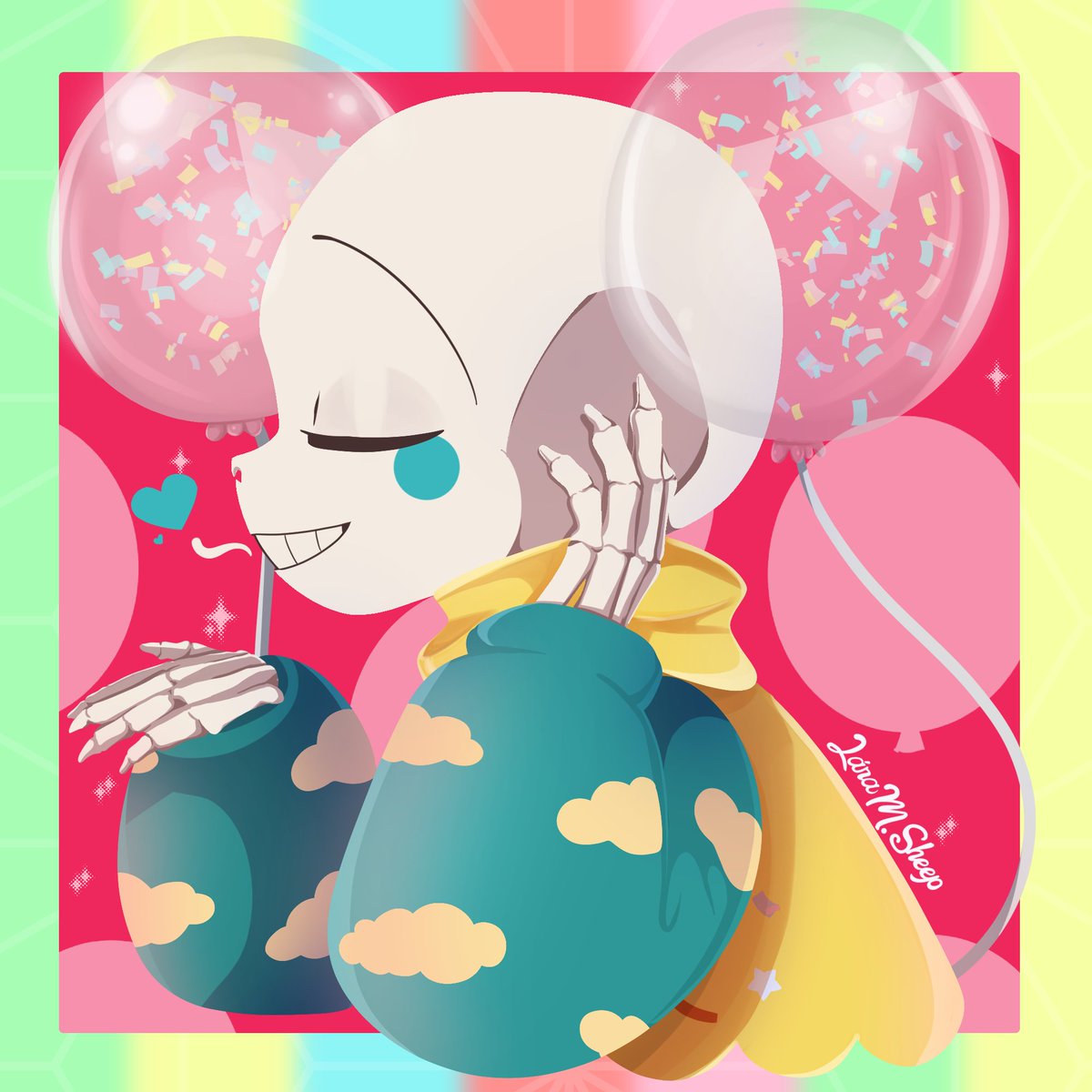 MelSheepArt's tweet photo. Flying kiss! 😚
#PartySans #MyOc #SansAu #originalcharacter #undertaleau #myartstyle #conffeti #balloons #alternativeversion #lineless https://t.co/9NXOyBcHzR