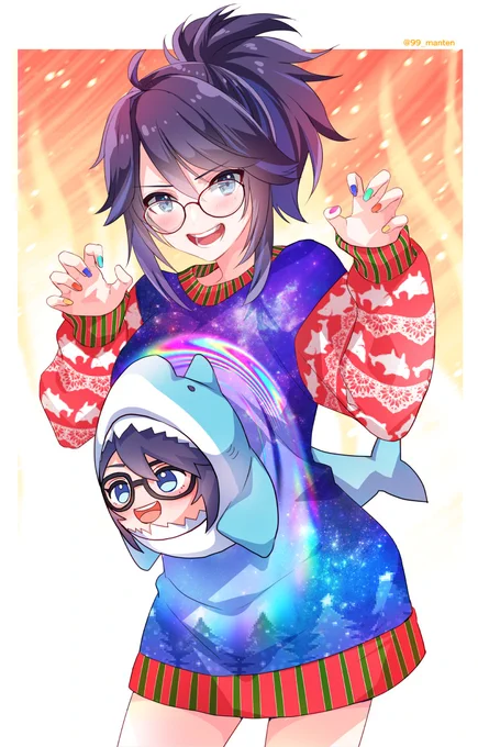 Ugly Christmas Sweater #ksonART 